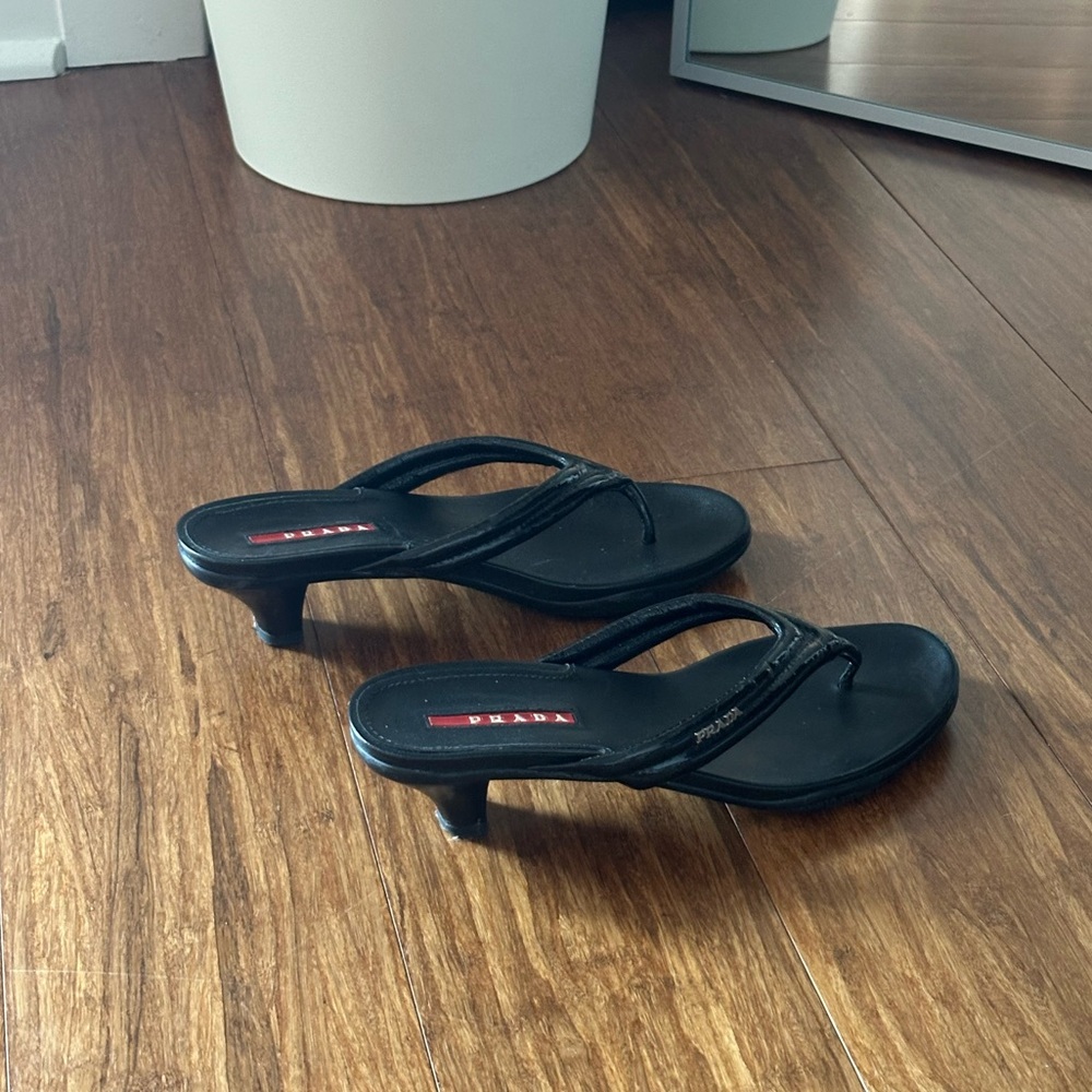 Prada Black Kitten Heels